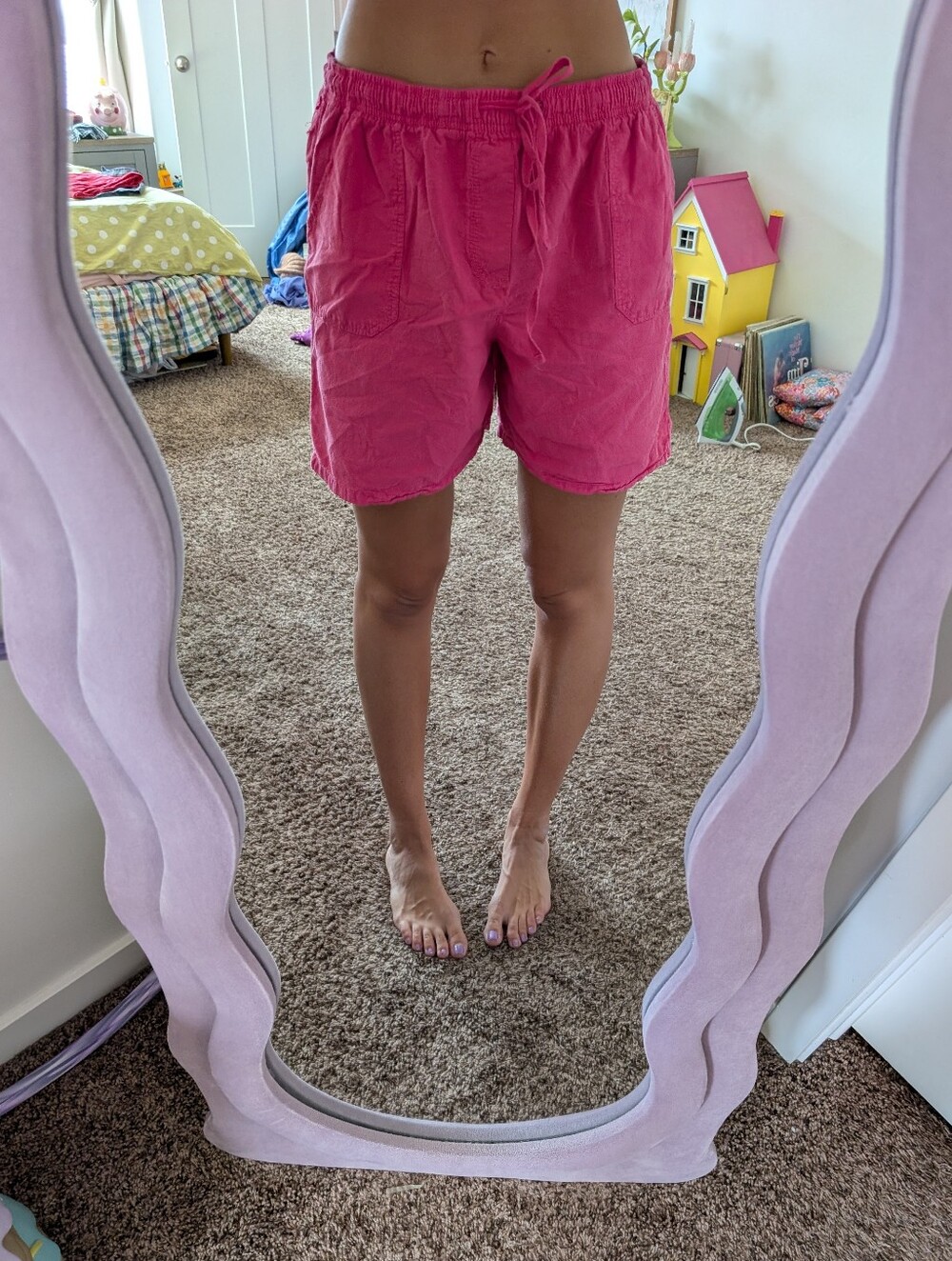 Women's Pink Casual Pull-On Shorts Size XL